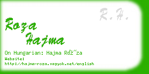 roza hajma business card